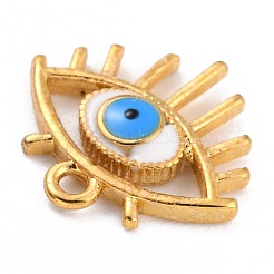 Подвески из золотой латуни с эмалью&nbsp;KK-P197-12B-G