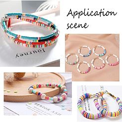 150гр 15-хцветные бусины из полимерной глины ручной работы CLAY-JP0001-12-8mm