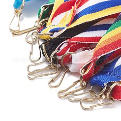 (Распродажа с дефектом: застежка из оксидного железа) Ремешок для визитницы из полиэфирной ленты AJEW-XCP0001-64