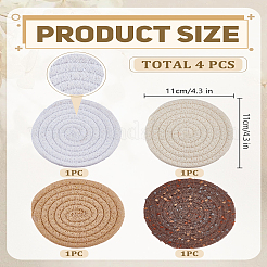 4 шт. 4 стиля хлопковые подставки под горячее для поделок своими руками&nbsp;AJEW-LP0005-97