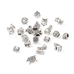 36шт 18 стиля европейские бусины из сплава в тибетском стиле FIND-KS0001-21