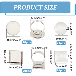 Набор для самостоятельного изготовления регулируемого кольца-пустышки DIY-DC0001-80