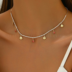 Элегантный латунный кулон в стиле океана с прозрачным кубическим цирконием из панциря черепахи RD4972