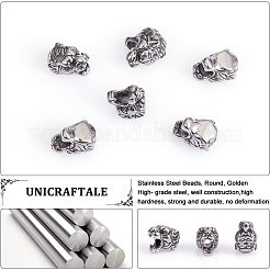 Европейские бусины из нержавеющей стали 304 STAS-UN0006-72AS