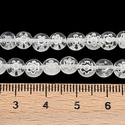 Ручной Millefiori стеклянные плоские круглые нити бисера&nbsp;LK-P010-05