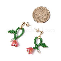 Серьги-гвоздики с цветком EJEW-TA00637