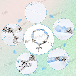 Наборы для самостоятельного изготовления браслетов-цветов с бантом&nbsp;DIY-SC0029-55