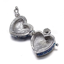 Эмали сердце стойки покрытие платина латунь молитва коробка подвески KK-L101-01