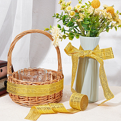 Плоская вышивка лентами из полиэстера&nbsp;OCOR-WH0003-010A