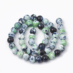 Крашеные бусины из натурального огненного агата с треском&nbsp;G-T098-02B-05