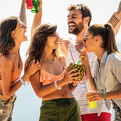 4шт. двухцветные акриловые браслеты&nbsp;BJEW-UN0001-80A