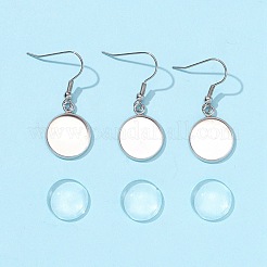 Набор для изготовления плоских круглых висячих сережек своими руками DIY-FS0002-80