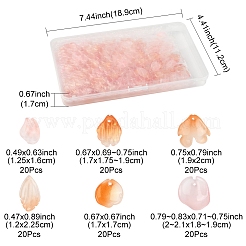 120 шт. 6-х стилевые подвески из окрашенного распылением стекла GLAA-FS0002-20