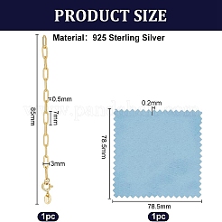 1шт 925 удлинитель цепи из стерлингового серебра&nbsp;STER-BC0002-62G