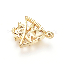 Соединители из латуни с микрочастицами и кубическим цирконием&nbsp;ZIRC-L085-16G