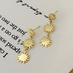 S925 серьги-гвоздики с кисточками из стерлингового серебра в виде подсолнуха CG4373