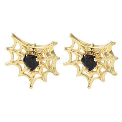 Латунные микро проложить серьги стержня кубического циркония&nbsp;LS-EJEW-Z156-02G-02