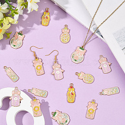 24шт 6 стиля подвески из цинкового сплава с эмалью&nbsp;FIND-SC0020-77