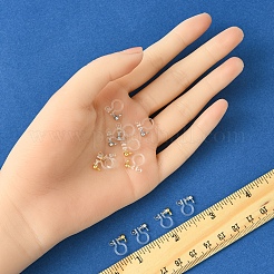 12 шт. 2-х цветная фурнитура для сережек-клипс из нержавеющей стали 304 и пластика KY-FS0001-28