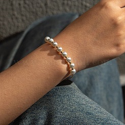 Браслеты из круглых бусин с имитацией жемчуга LN2093