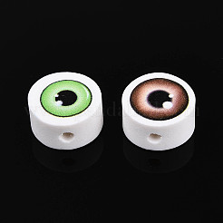 Печатные бусины из полимерной глины ручной работы CLAY-T022-12B