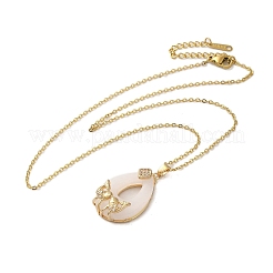 Ожерелье с кулоном из кубического циркония NJEW-E106-09KCG-04