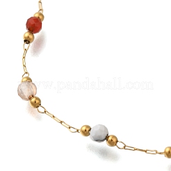 Ионное покрытие (ip) ожерелья из нержавеющей стали 304 NJEW-H037-03G