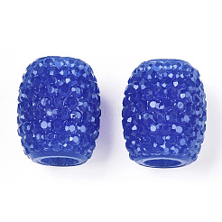 Бусины европейского желейного цвета из непрозрачной смолы RESI-B025-02A-02