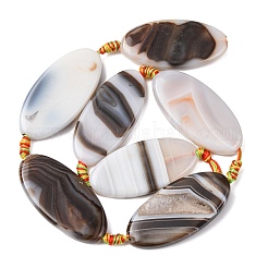 Натуральные полосатые агатовые бусы&nbsp;G-F825-A01-01C