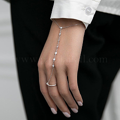 925 браслет из стерлингового серебра с микропаве из кубических цирконий для женщин FU6623-5