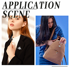 40 шт. булавки для лацкана с пчелами из сплава&nbsp;JEWB-GO0001-21AS