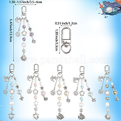 Наборы для самостоятельного изготовления стеклянных жемчужных бусин и подвесок в виде морских животных&nbsp;DIY-SC0030-83