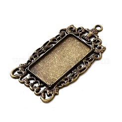 Старинные тибетские сплава стиль большой кулон сеттинги кабошон ободок X-TIBEP-M018-129AB-NF