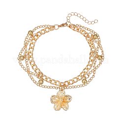 Браслеты на ногу с кисточками из цветочного сплава для женщин FS-WGA4657-02