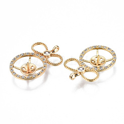 Латунная микропаве из прозрачного кубического циркония KK-S356-330-NF