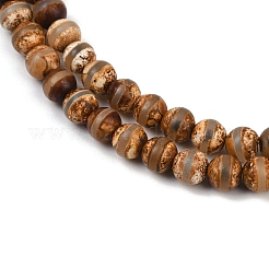 Натуральный тибетский стиль dzi бисер пряди&nbsp;G-P229-A-07J-6mm