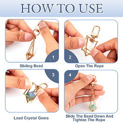 2 шт. 2-цветный латунный пустой держатель для камня для брелка&nbsp;KEYC-TA0001-34