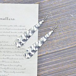 Серьги-гвоздики из цинкового сплава в форме капли&nbsp;FS-WG7782B-01