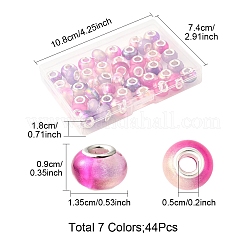 44 шт. 7 стиля УФ-покрытие смоляные европейские бусины RESI-FS0002-03
