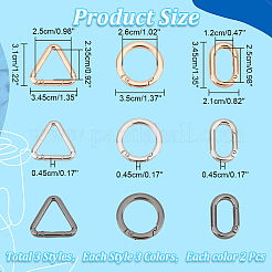18шт 9 стиля сплава пружинные кольца ворот FIND-WR0007-93