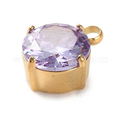 Подвески из нержавеющей стали 304 с микропаве из кубического циркония&nbsp;STAS-K292-01G-06