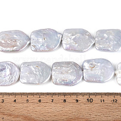 Нити бусин из натурального зернистого жемчуга кеши в стиле барокко&nbsp;PEAR-S022-08