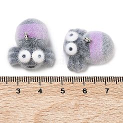 Флокированные подвески из непрозрачной смолы&nbsp;RESI-F064-A11