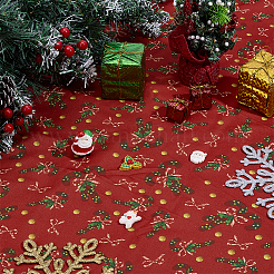 Полиэстеровая ткань с рождественским принтом DIY-WH0308-623B