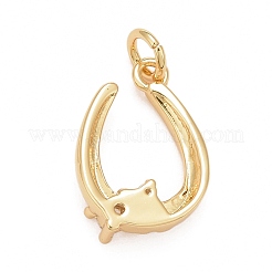 Подвески из латуни с покрытием из прозрачного кубического циркония&nbsp;KK-M229-30G