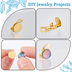 60 шт. 2-х цветные латунные клипсы для сережек KK-SP0001-11