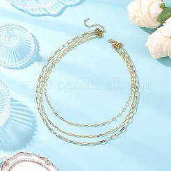 Латунная цепочка-скрепка NJEW-JN05507