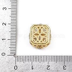 Полая стойка покрытие латунь прозрачные кубические циркониевые бусины KK-L236-05G