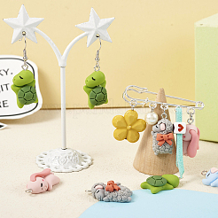 24шт 4 стиля непрозрачные подвески из смолы RESI-TA0002-07