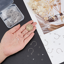 100 шт. крючки для сережек из нержавеющей стали 304 и 100 шт. соединительных колец&nbsp;DIY-DC0001-37